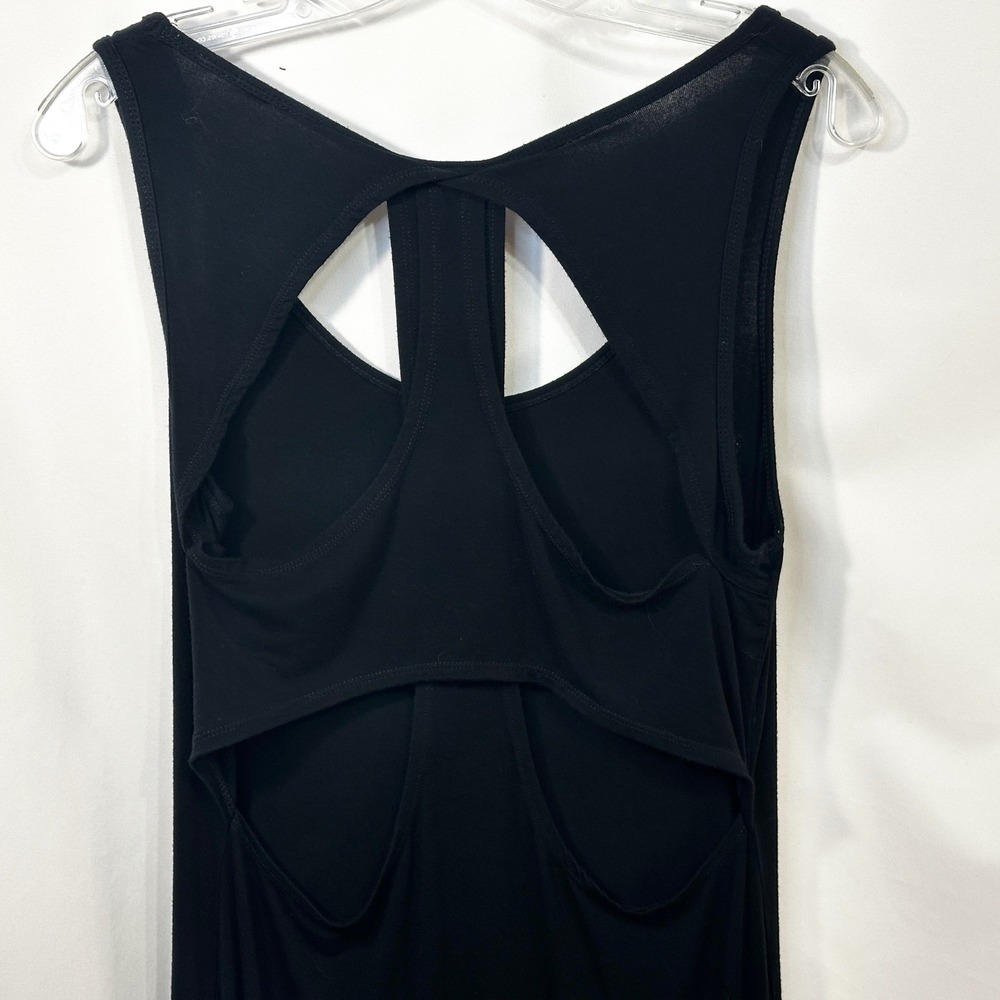 Fabletics Medium Claudia Maxi Dress Solid Black K… - image 4